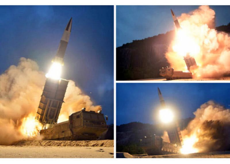 北朝鮮のミサイル能力は急速に向上している(2019年8月10日の飛翔体発射に関連して北朝鮮メディアが公開した写真)=労働新聞ウェブサイトから 北朝鮮のミサイル能力は急速に向上している(2019年8月10日の飛翔体発射に関連して北朝鮮メディアが公開した写真)=労働新聞ウェブサイトから