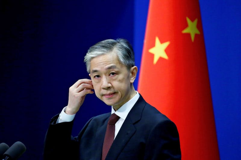 中国外務省の汪文斌副報道局長=ロイター 中国外務省の汪文斌副報道局長=ロイター