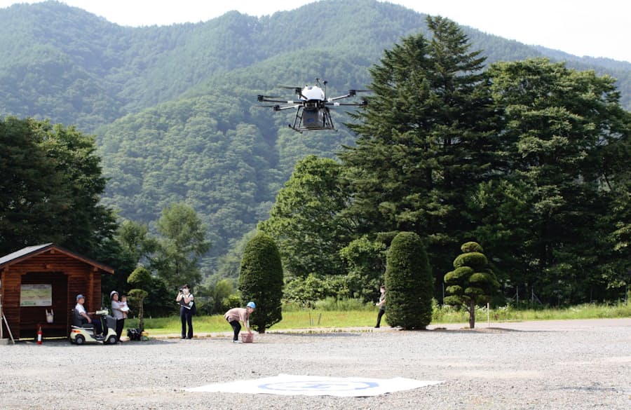 ドローンで食品配送 長野県伊那市 買い物弱者を支援 日本経済新聞