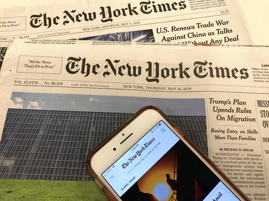 米nyタイムズの4 6月 デジタル収入が紙を逆転 日本経済新聞