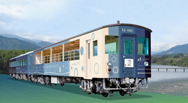 JR四国は阿波藍をほうふつする外観のトロッコ列車の運行を始める