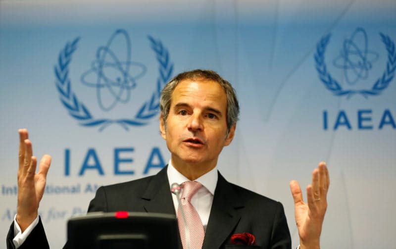 IAEAのグロッシ事務局長は、イランで複数の政府高官と会談する予定だ=ロイター IAEAのグロッシ事務局長は、イランで複数の政府高官と会談する予定だ=ロイター