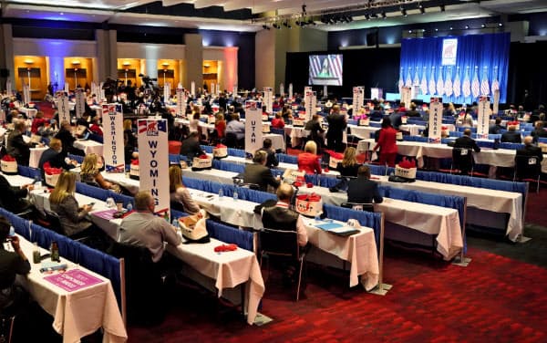 共和党の大会初日は24日、ノースカロライナ州シャーロットで「リアル」で開かれた=AP