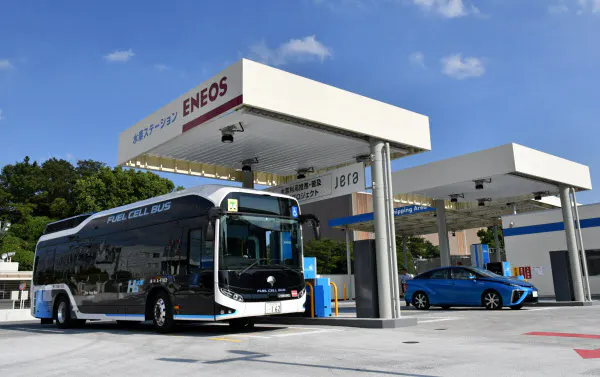 ENEOSとJERAが共同で開設した「東京大井水素ステーション」(東京都品川区)