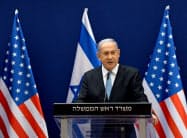 イスラエルのネタニヤフ首相はクシュナー米大統領上級顧問らと会談した（30日、エルサレム）＝ロイター