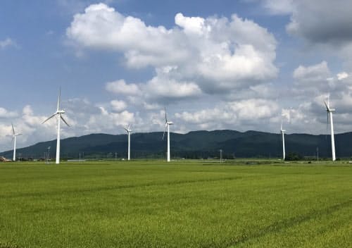 庄内地域にすでに稼働している風力発電(山形県庄内町)