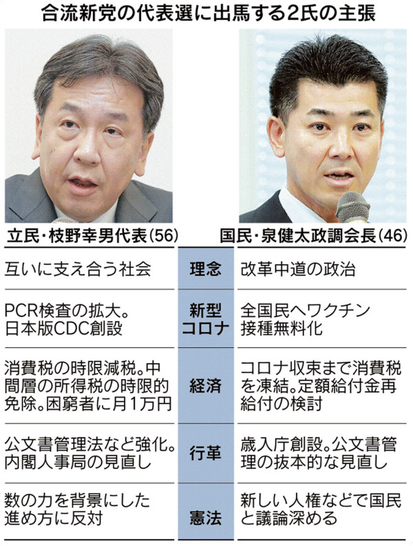 合流新党 消費税減税訴え 枝野氏 支え合う社会を 日本経済新聞