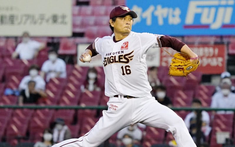 楽天の投手陣の柱となり、リーグトップの8勝を挙げている涌井=共同 楽天の投手陣の柱となり、リーグトップの8勝を挙げている涌井=共同