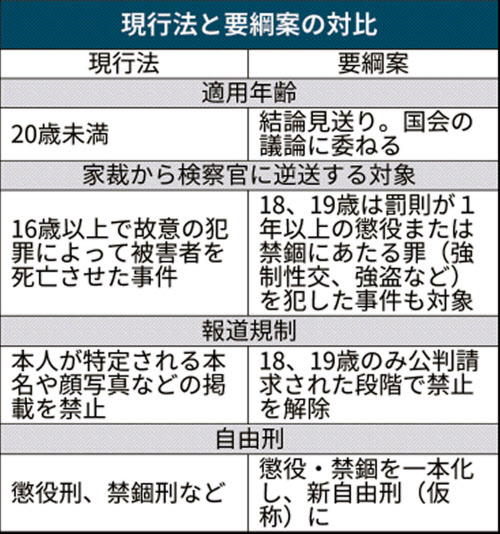 少年法18 19歳厳罰化 適用年齢歳未満は維持へ 日本経済新聞