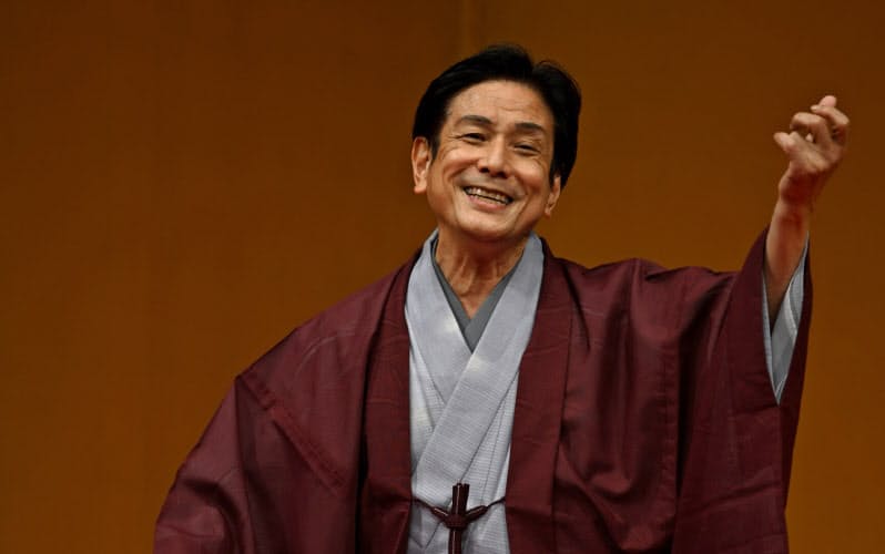 米団治は父・米朝も重なる「親子茶屋」を口演=佐々木芳郎撮影 米団治は父・米朝も重なる「親子茶屋」を口演=佐々木芳郎撮影
