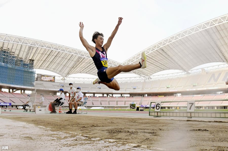 男子走り幅跳び 橋岡が大会新 日本学生対校陸上 日本経済新聞