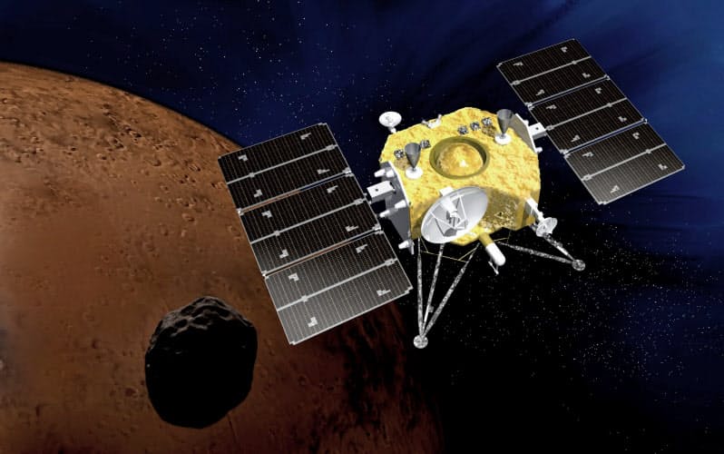 JAXAなどがすすめる火星衛星探査計画「MMX」のイメージ(JAXA提供) JAXAなどがすすめる火星衛星探査計画「MMX」のイメージ(JAXA提供)