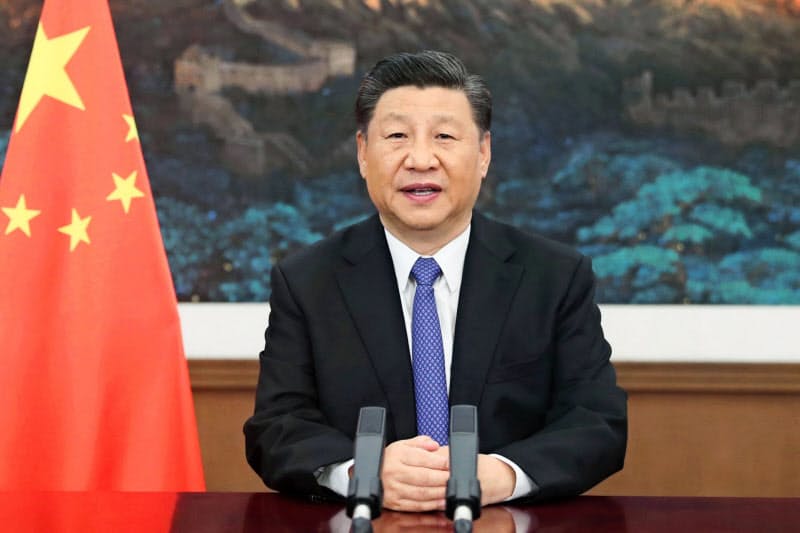 中国の習近平国家主席は香港・ウイグル問題は「中国の内政」と強調した=新華社・共同 中国の習近平国家主席は香港・ウイグル問題は「中国の内政」と強調した=新華社・共同
