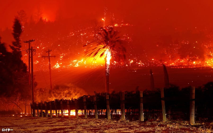 カリフォルニア州の山火事 ワイン産地ナパバレーにも 日本経済新聞