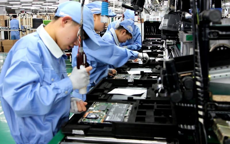 ダイナブックは生産委託でリスクを軽減する(中国の自社工場) ダイナブックは生産委託でリスクを軽減する(中国の自社工場)