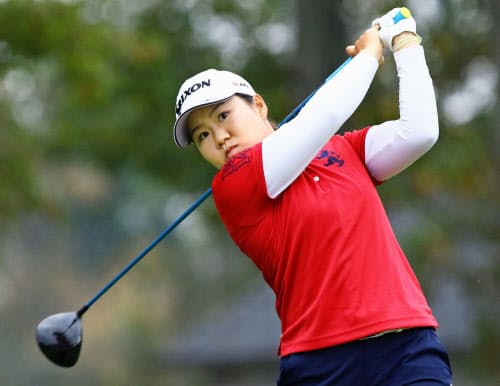 最終ラウンド、通算7アンダーで3位になった畑岡奈紗(11日、アロニミンクGC)=共同