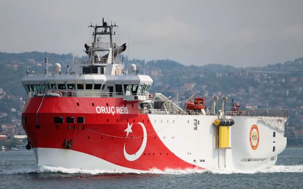 トルコが保有するオルチ・レイス号による資源調査が地域の緊張を高めている=ロイター