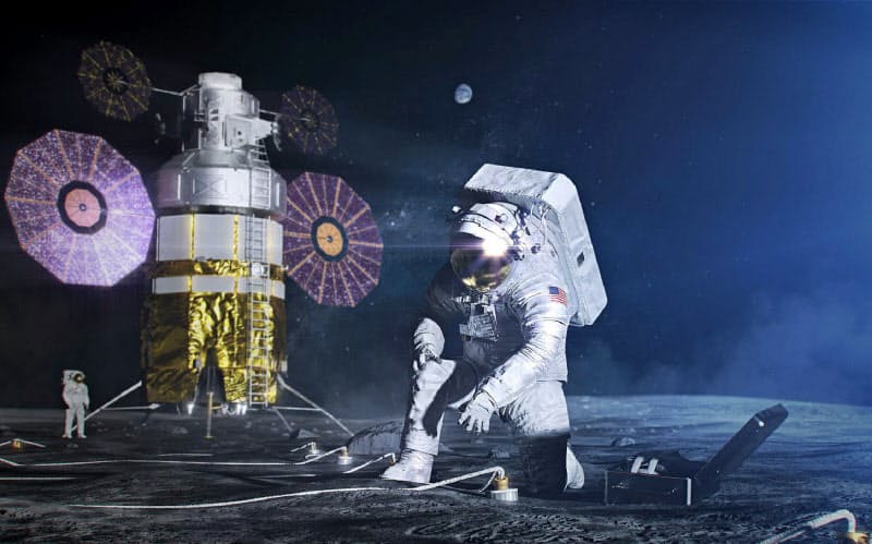月面着陸をめざす米国の探査計画に日本も参加する(NASA提供) 月面着陸をめざす米国の探査計画に日本も参加する(NASA提供)