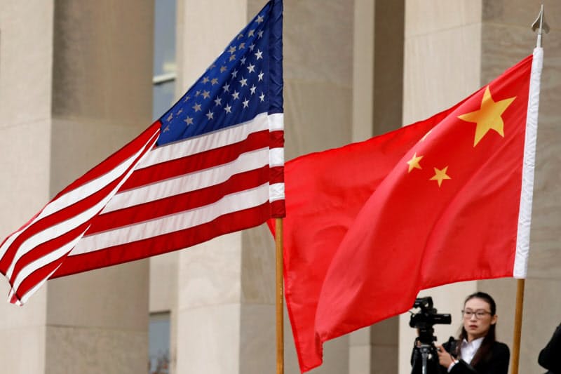 中国と米国の点差は5.5ポイントに縮まった=ロイター 中国と米国の点差は5.5ポイントに縮まった=ロイター