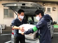 大洗町漁業協同組合が勝田駅に生シラスなどを届ける(27日) 大洗町漁業協同組合が勝田駅に生シラスなどを届ける(27日)