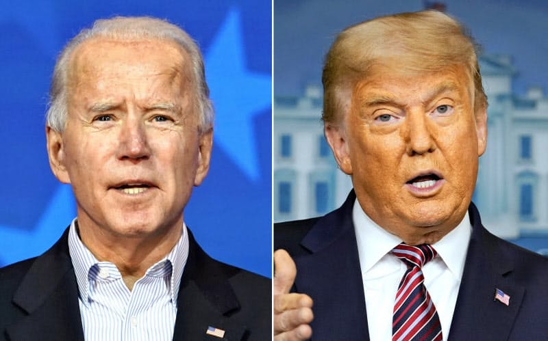 バイデン前副大統領の当選が確実になるなかで結果を覆すのは難しい情勢だが、トランプ大統領は認定後も法廷闘争を続けるとみられる=いずれもAP バイデン前副大統領の当選が確実になるなかで結果を覆すのは難しい情勢だが、トランプ大統領は認定後も法廷闘争を続けるとみられる=いずれもAP