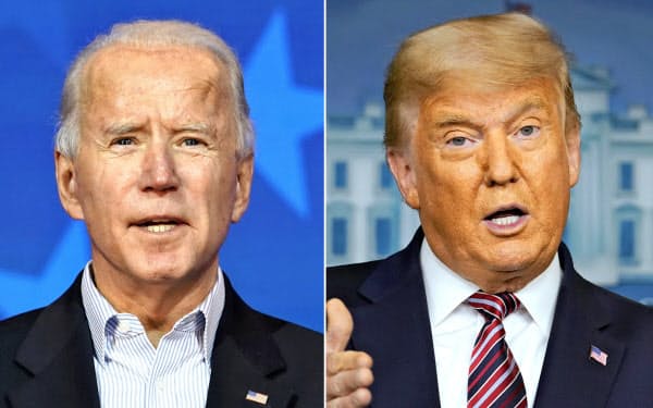 バイデン前副大統領の当選が確実になるなかで結果を覆すのは難しい情勢だが、トランプ大統領は認定後も法廷闘争を続けるとみられる=いずれもAP