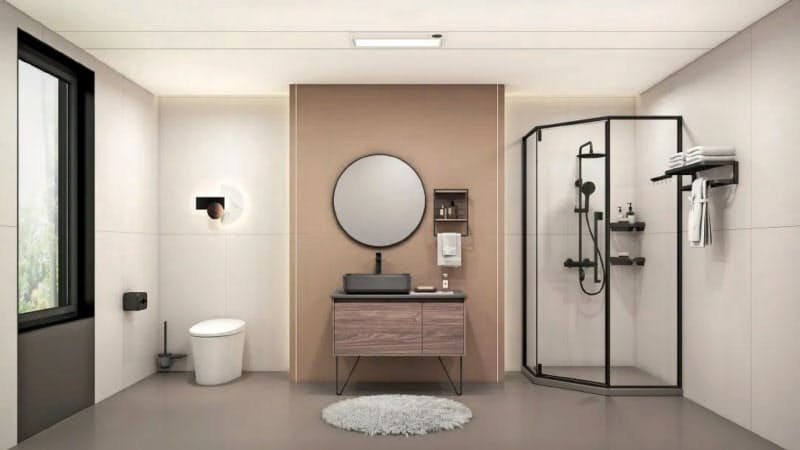 主力のトイレや浴室などの水回り用品はデザインも重視している(大白衛浴提供) 主力のトイレや浴室などの水回り用品はデザインも重視している(大白衛浴提供)