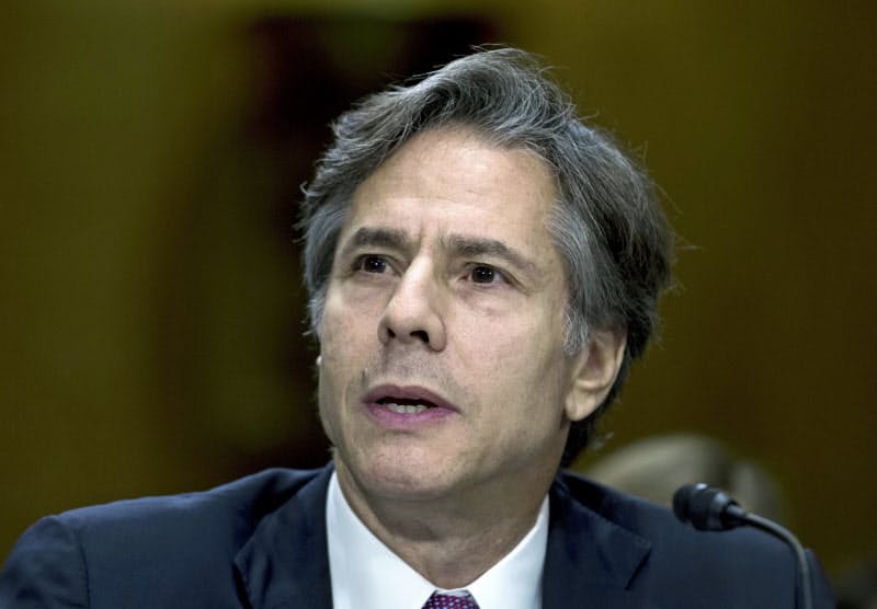 米国の国務長官候補となったブリンケン氏=AP 米国の国務長官候補となったブリンケン氏=AP