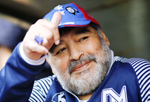 アルゼンチン1部リーグ、ヒムナシアの監督を務めていたマラドーナさん（2019年11月）=ゲッティ共同
