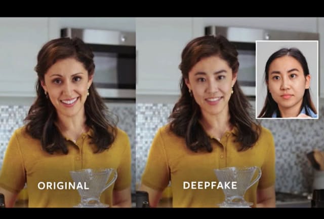 ディープフェイクは動画内の顔を入れ替えることで他人になりすますことが可能に