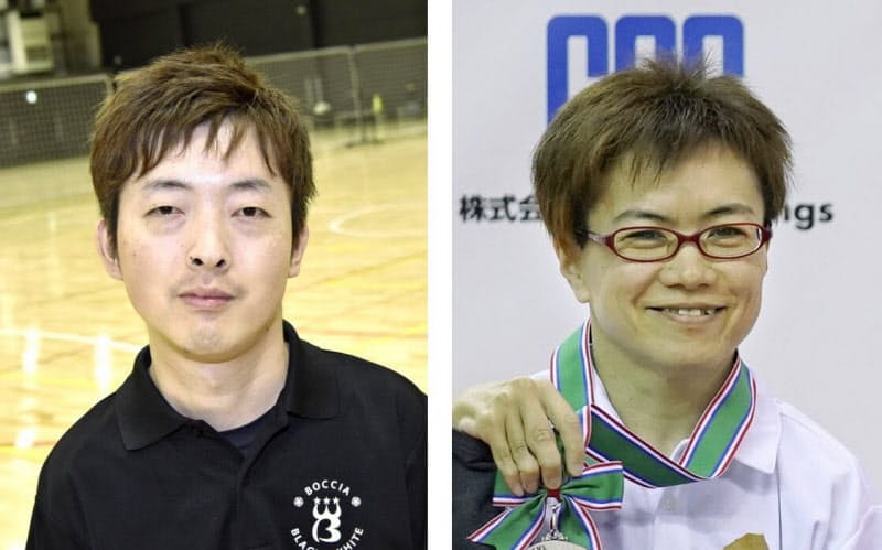 杉村英孝(左)と、藤井友里子=共同 杉村英孝(左)と、藤井友里子=共同