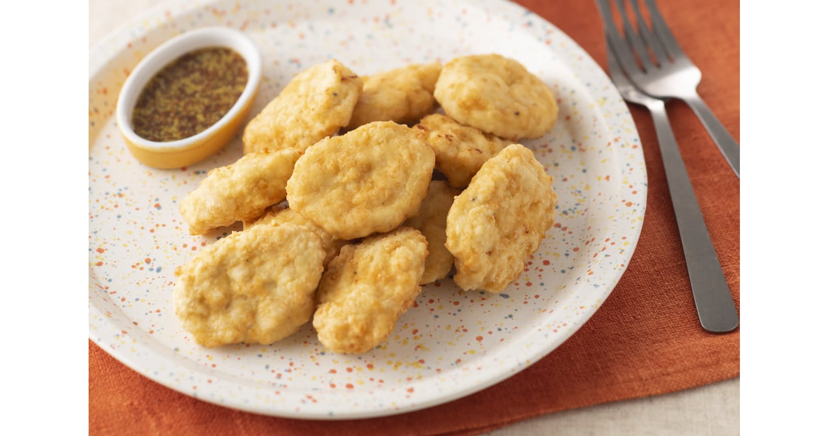 揚げたてのおいしさ 自家製とうふのチキンナゲット Nikkei Style