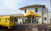 JR田主丸駅の駅舎はカッパのデザイン（福岡県久留米市）