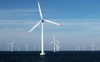 エーオンは欧州の洋上風力で70万キロワットもの発電を手がける（デンマーク沖）=エーオン提供