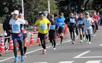 先月14日に宮崎市で青島太平洋マラソンに出場したが、3時間30分を切れなかった