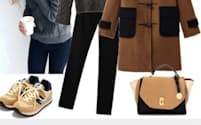 iQONのアプリ画面には服やバッグ、靴のお薦めコーデネートが並んでいる