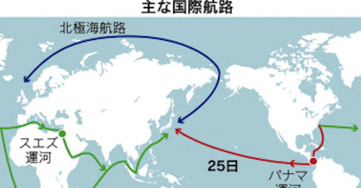 パナマ拡張 スエズ複線化 国際航路 大競争時代 日本経済新聞