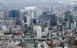 道府県と政令市の役割分担を巡る議論は世紀を超えて続いている。写真は現在の大阪市中心部