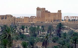 過激派組織「イスラム国」が制圧したシリア中部パルミラにある古代遺跡（17日）=国営シリア・アラブ通信提供・AP