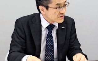 キーエンスの山本晃則社長は「今後も安定した配当を継続したい」と述べた（5月7日、大阪取引所）