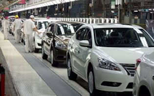 日産の中国工場も景気後退で、自動車の生産自体は、伸び悩んではいるが…（中国広東省広州市、5月撮影）