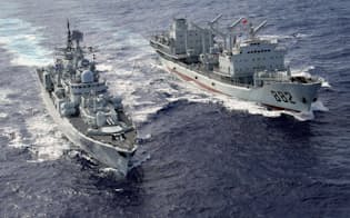 中国の艦船が大胆な行動に出ている=新華社・共同