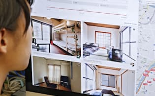 個人の空き部屋を仲介するサイト「Airbnb」=一部画像処理しています
