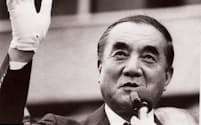 1986年7月の衆参同日選挙で、第一声をあげる中曽根首相