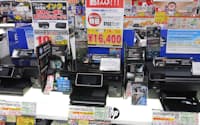 プリンター複合機は低価格帯の売れ行きが好調（東京都千代田区のヨドバシカメラマルチメディアAkiba）