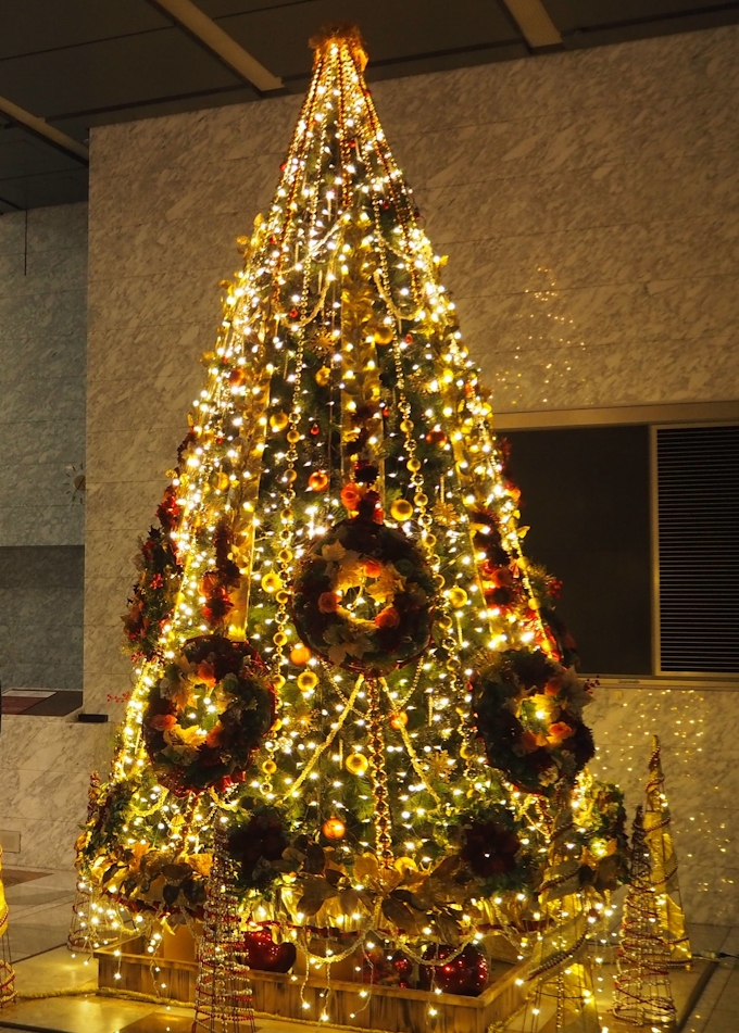 千葉県庁にクリスマスツリー 専門校生徒が制作 日本経済新聞