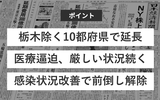 伸びる 宣言 緊急 事態 緊急事態宣言、5月28日に延長決定へ 「6月20日まで」軸に検討