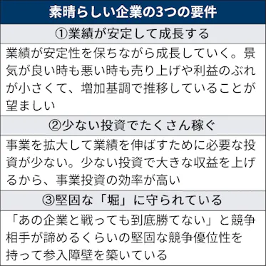 バフェットが選ぶ素晴らしい企業 その株はこう探す 日本経済新聞