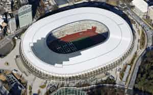 東京五輪・パラリンピックのメインスタジアムの国立競技場 東京五輪・パラリンピックのメインスタジアムの国立競技場