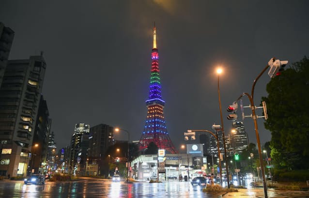 あと100日 五輪色の光 スカイツリーや競技会場 日本経済新聞 あと100日 五輪色の光 スカイツリーや競技会場 日本経済新聞